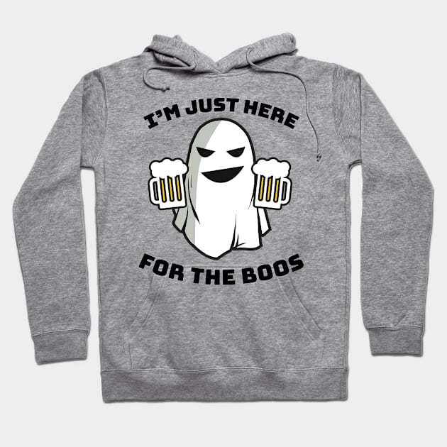 I'm Just Here For The Boos Halloween Ghost Hoodie by BrightGift